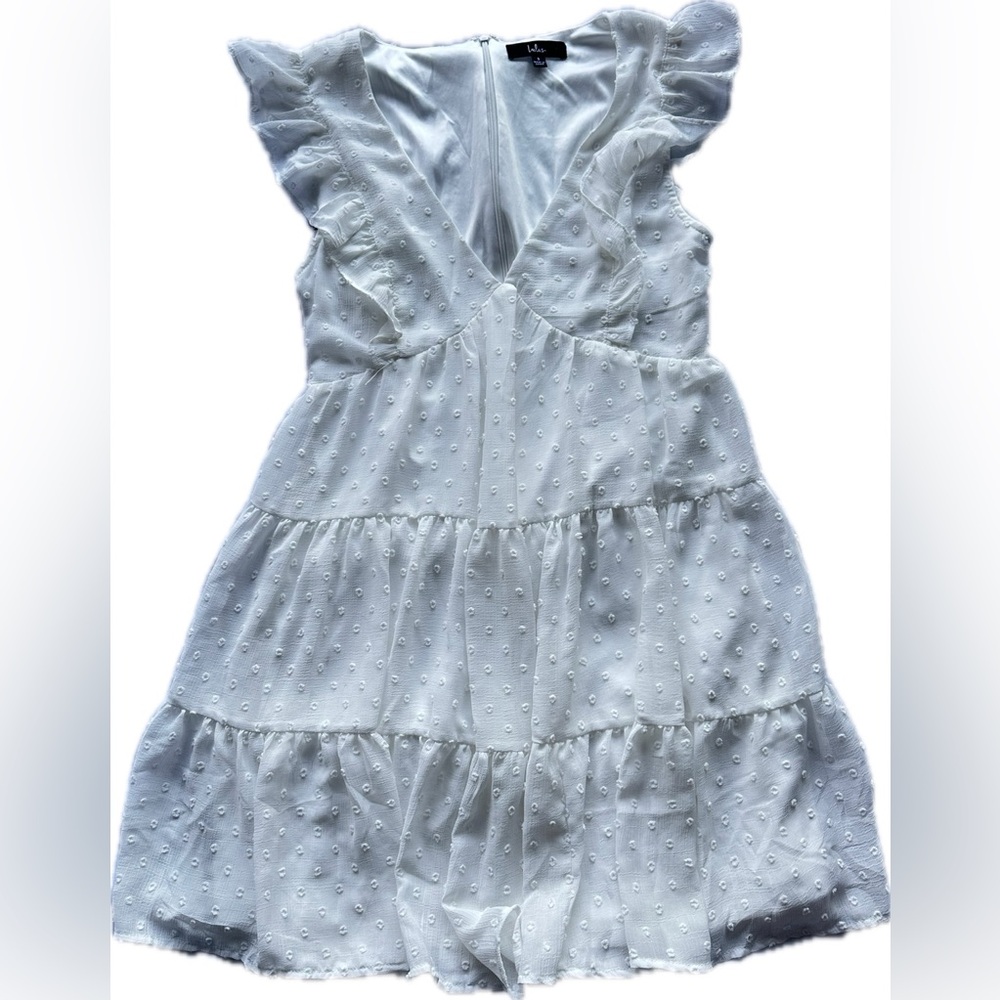 Lulu's V-Neck Sundress with Flutter Sleeves
